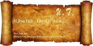 Ujhelyi Terézia névjegykártya